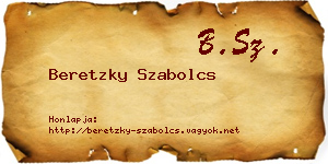 Beretzky Szabolcs névjegykártya